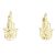 Latch-back gold earrings for dolls Hamza's hand