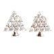 Silver Christmas tree earrings