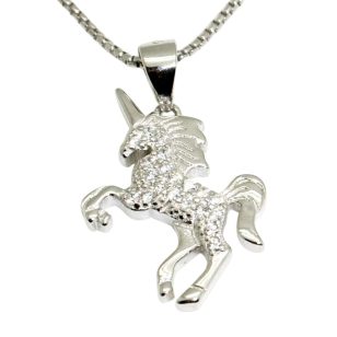 Silver unicorn pendant