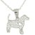 Silver pendant with standing dog