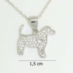 Silver pendant with standing dog