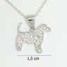 Silver pendant with standing dog
