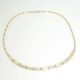 Two-tone yellow and white gold necklace 45 cm