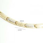 Two-tone yellow and white gold necklace 45 cm