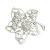 Antique silver brooch with flower zirconia