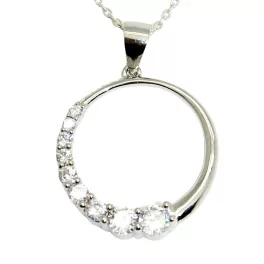 Silver circle pendant