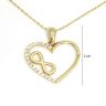 Gold heart pendant with infinity symbol