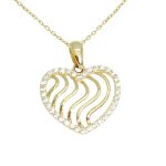 On the Wave of Love Gold Pendant