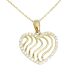 On the Wave of Love Gold Pendant