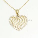 On the Wave of Love Gold Pendant