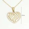 On the Wave of Love Gold Pendant