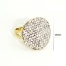 Gold cocktail ring with sparkling zirconia stones