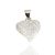 Silver heart pendant with sparkling zirconia stones