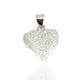 Silver heart pendant with sparkling zirconia stones