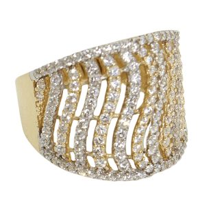 Gold wave ring