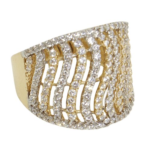 Gold wave ring