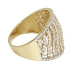 Gold wave ring