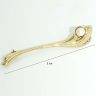 Elegant gold brooch with (Cultured) Freshwater pearls