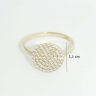 Gold ring with sparkling zirconia stones