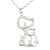 Small Dog Big Dog Silver Pendant Necklace