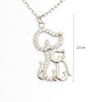Small Dog Big Dog Silver Pendant Necklace