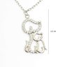 Small Dog Big Dog Silver Pendant Necklace