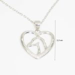 Horse Love Silver Heart Pendant