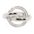 Silver ring with zirconia stones around the circumference
