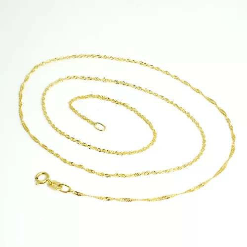 Singapore gold chain, thicker, 45 cm