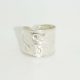 Silver band ring / Wide band with infinity pattern, smaller size