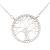 Silver tree of life circle necklace