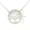 Silver tree of life circle necklace