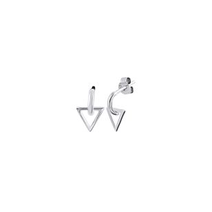 Minimalist silver triangle earrings
