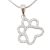 Silver paw pendant with sparkling zirconia stones
