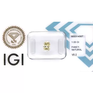   1.03 ct brownish yellow gyémánt kő, ovális (oval) csiszolású briliáns