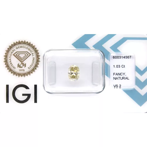 1.03 ct brownish yellow gyémánt kő, ovális (oval) csiszolású briliáns