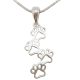 Paw Print Silver Pendant