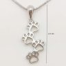 Paw Print Silver Pendant