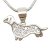 Silver dachshund pendant