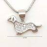 Silver dachshund pendant