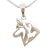 Silver dog pendant with a Husky head