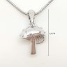 Silver mushroom pendant