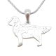 Silver dog pendant Golden Retriever