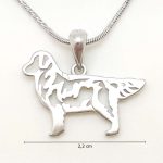Silver dog pendant Golden Retriever