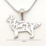 Silver dog pendant Golden Retriever