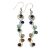 Silver chakra drop / dangle earrings