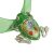 Stainless steel frog pendant with Murano glass
