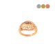 Snail pattern hammered style rose gold ring