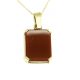 Gold pendant with carnelian vintage handmade jewelry