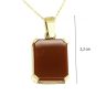 Gold pendant with carnelian vintage handmade jewelry